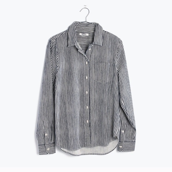 Madewell Flannel Shrunken Ex-Boyfriend Shirt - Picture 2 of 4